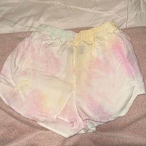 Tie dye boxer style shorts